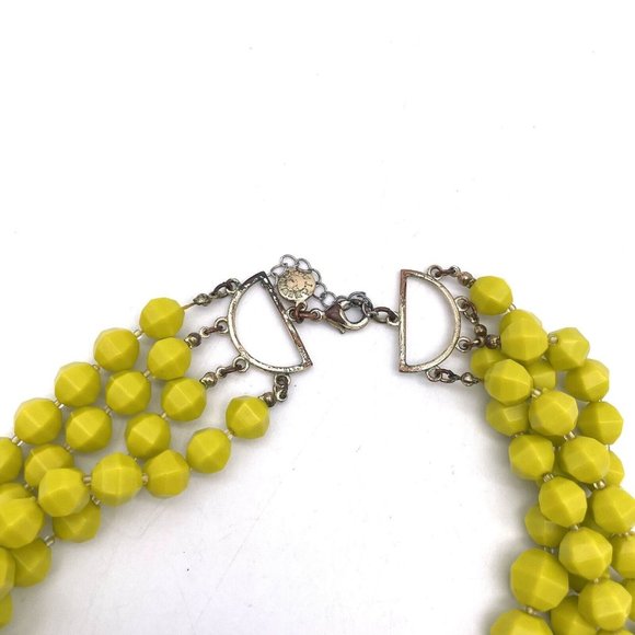 J. Crew Chunky Multistrand Layered Faceted Beads Statement Necklace 17" - Picture 2 of 3